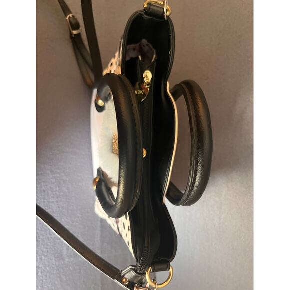 Betsey Johnson Cream and Black Cat Shoulder Bag - Picture 6 of 9